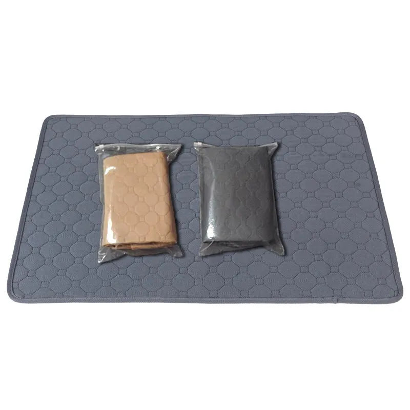 Pet Parents washable dog pee pad in neutral colour with waterproof backing
