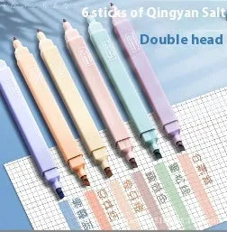 Double-headed fluorescent marking pens showing 2.5mm and 5mm tips with Sweet and Salt colour series options