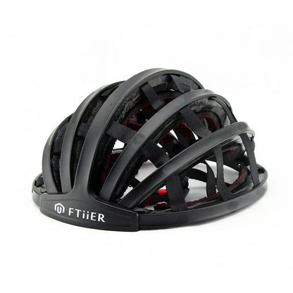 Ultralight folding bicycle helmet in black, white, silver, pink, or fluorescent green