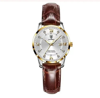 Men's Seiko quartz watch with 43mm round dial, stainless steel strap, 50m water resistance, luminous calendar, sapphire crystal glass