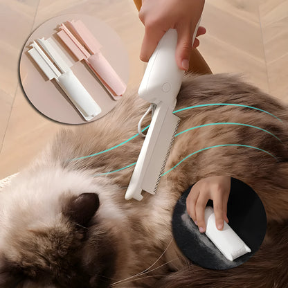 Pet grooming brush for dogs and cats in ABS plastic with bristles for removing loose hair and detangling