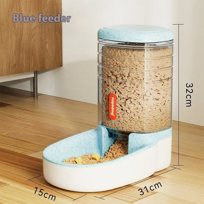 Automatic pet water fountain and feeder in a choice of colours with 3.8-litre capacity.