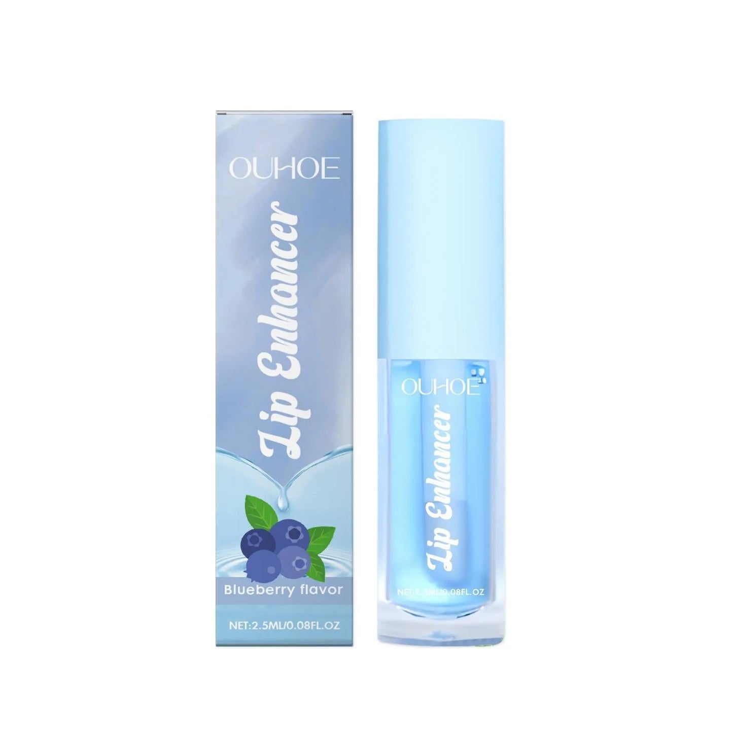 Green apple flavour moisturising lip oil bottle with plant oil blend.