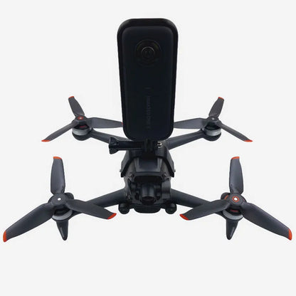 3D-printed hard plastic drone expansion bracket with soft sponge contact for GoPro camera mounting