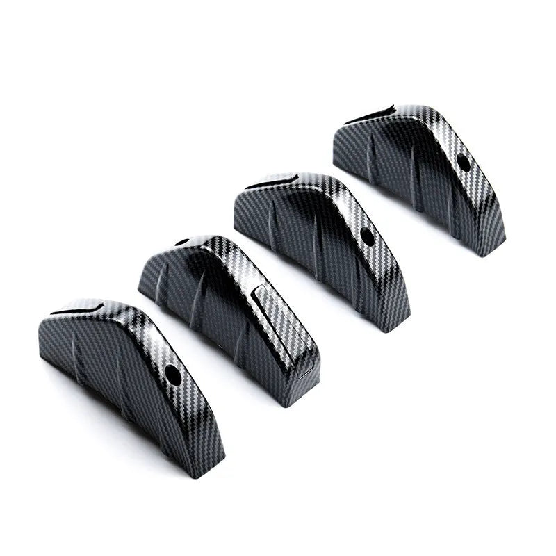 Black universal triangle rear car spoiler made from ABS plastic with a 15cm base.
