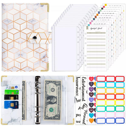A6 loose spiral notebook with PU leather cover in various colors, featuring spiral binding and included accessories