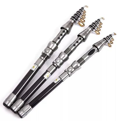 Carbon Ultra-short Mini Sea Fishing Rod with retractable handle for easy transport and storage