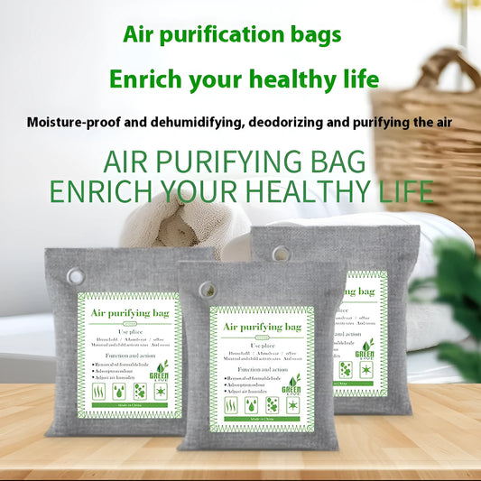 Bamboo charcoal activated carbon air purification bags in sewable style.