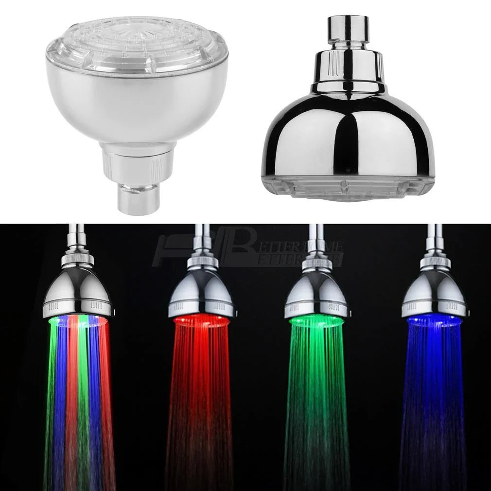 Luxurious 7-color changing LED shower head with adjustable, water-saving design