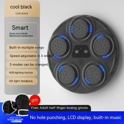Children's hanging blue light reaction boxing target in PU, 45cm tall with electronic scoring for martial arts training
