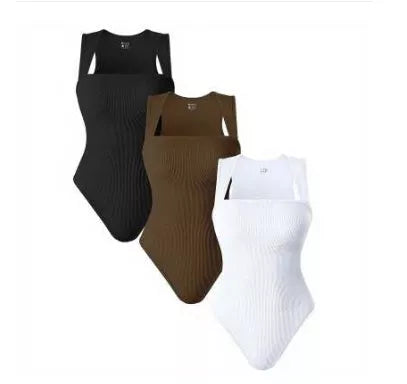 Sleeveless square neck jumpsuit in various colors for summer wear