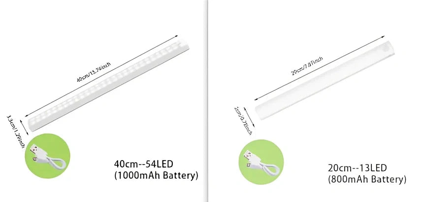 Stainless steel wireless LED motion sensor night light with magnetic wall mounting