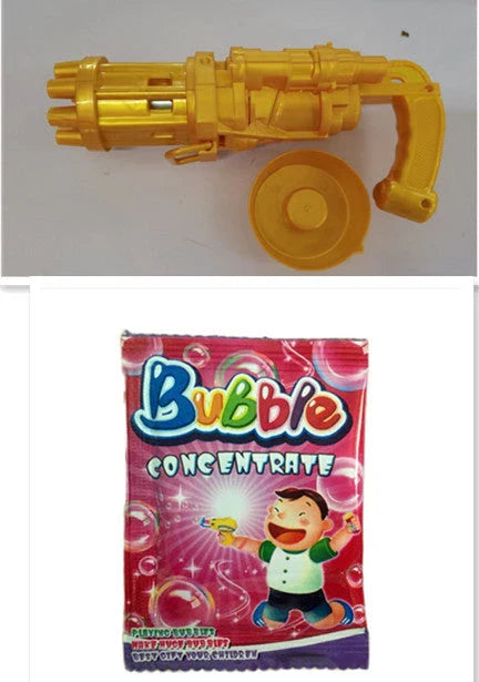 Colorful bubble blower machine toy for kids with various color options and bubble solution