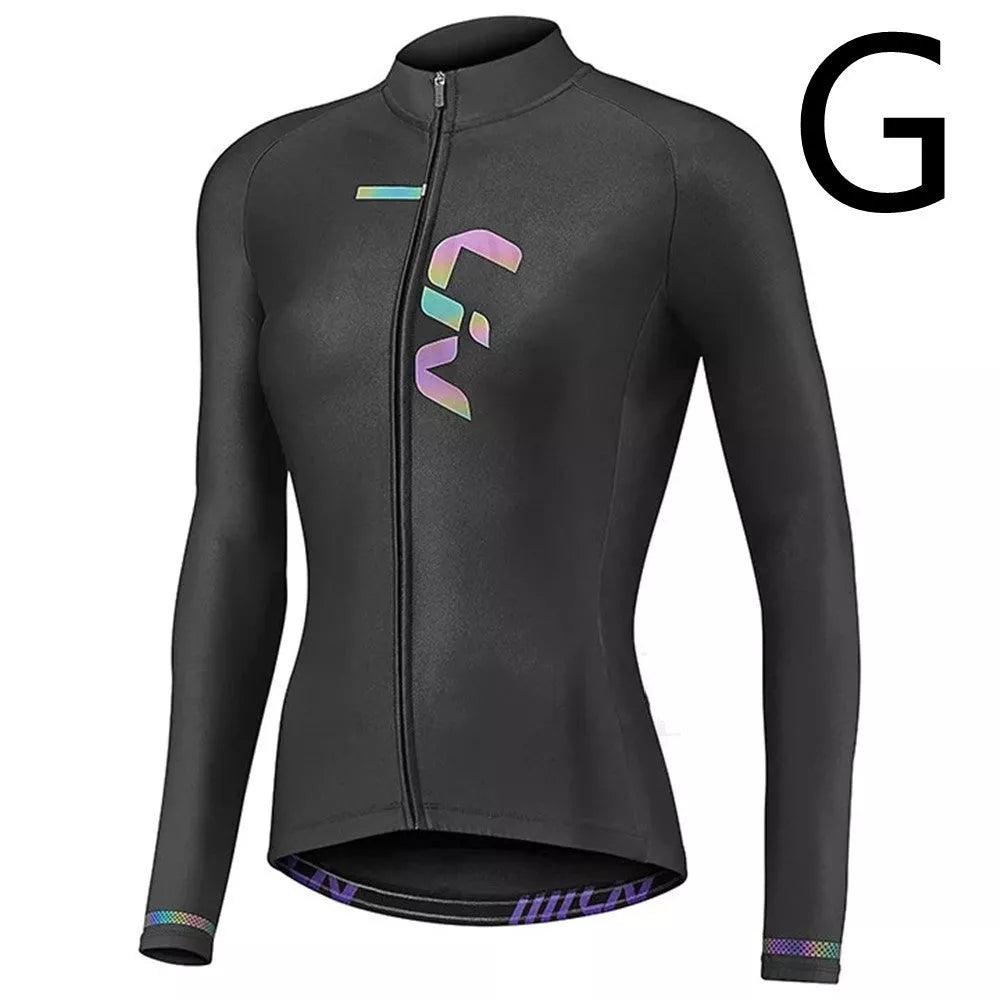 Women's leisure cycling suit in breathable polyester for comfortable rides