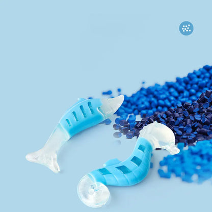 PU nylon dog chew toys combination set with seahorse and tuna fish designs and rope elements