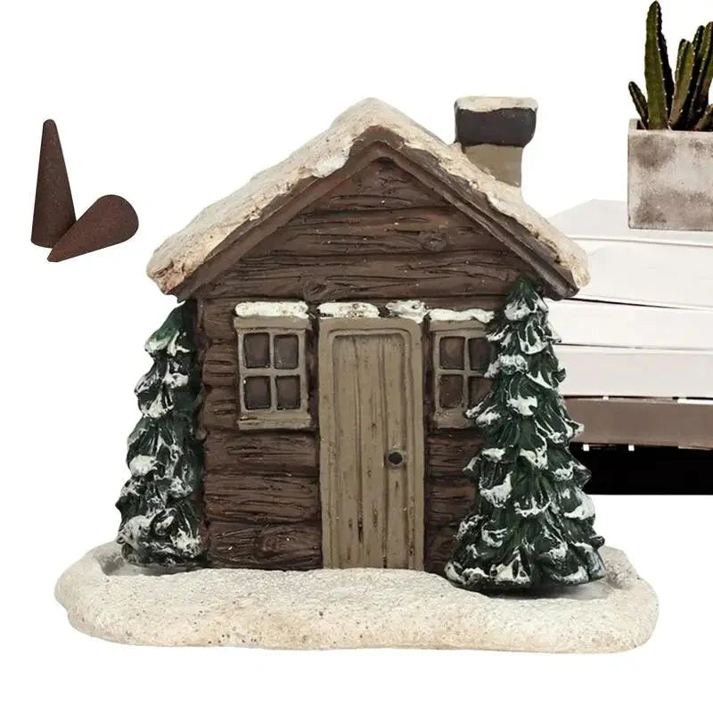 Rustic Cabin Incense Burner for Cozy Christmas Ambiance