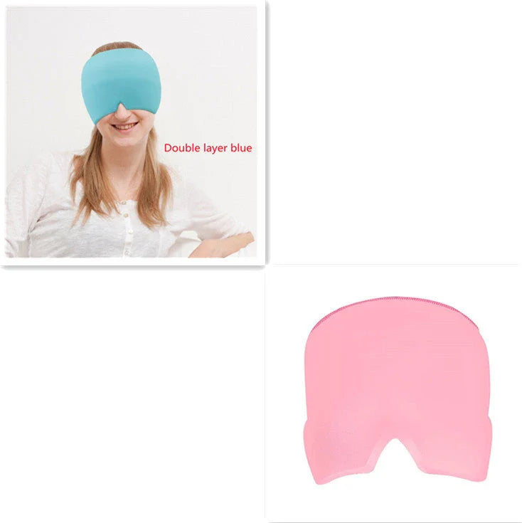 Soothing ice gel eye mask with elastic cloth design for headache and eye strain relief
