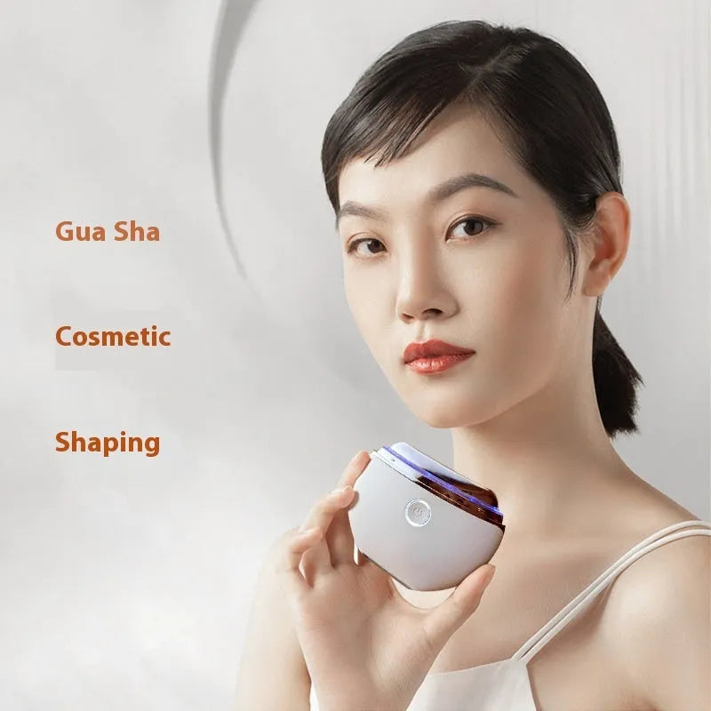 Beauty instrument with French pattern, red and blue light therapy, constant temperature, and type-C charging port
