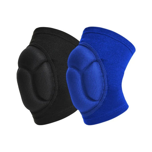 Black or blue knee pads with thickening sponge for volleyball, dance, hiking, and camping protection