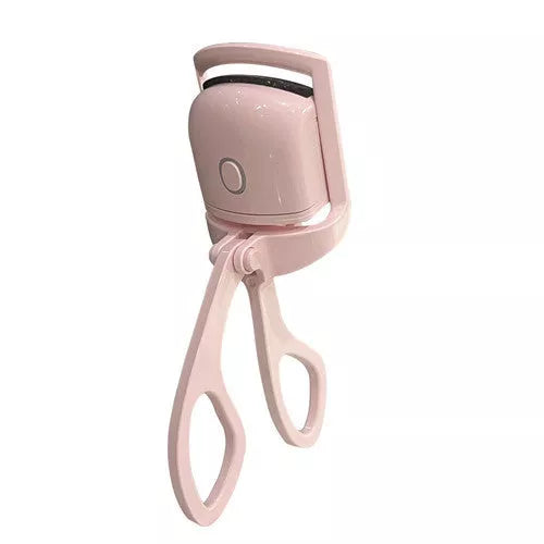 Electric Heating Eyelash Curler in white, pink, and green colors for safe, effective lash curling