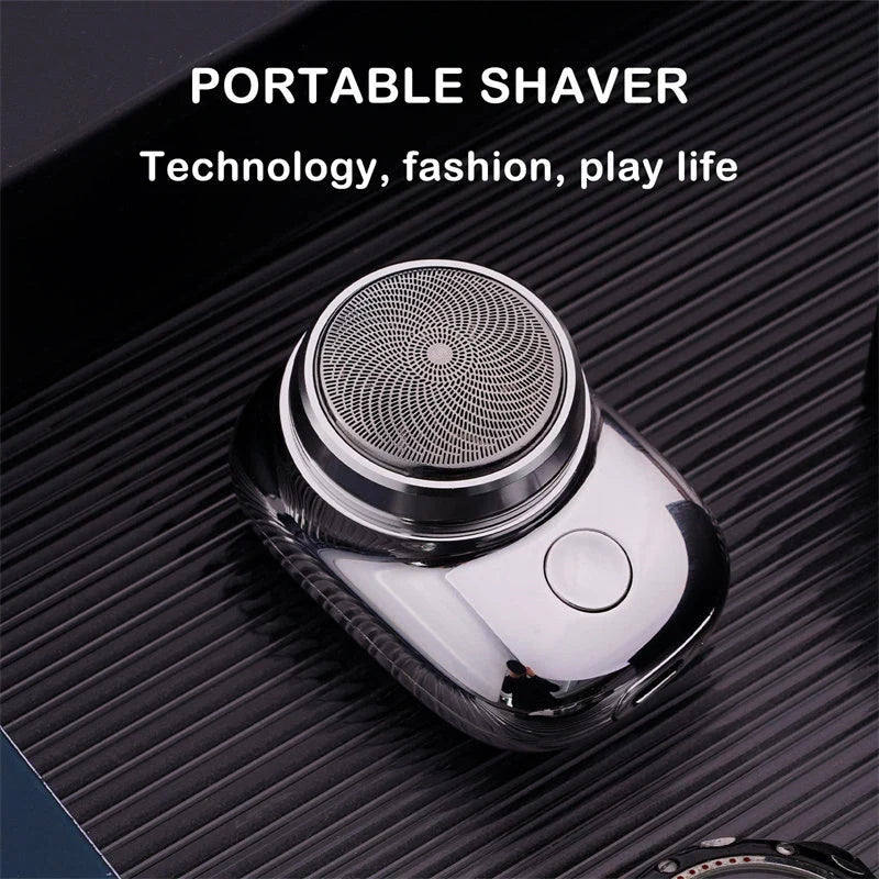 Cordless Compact Electric Shaver for Men - USB Rechargeable Portable Face Trimmer