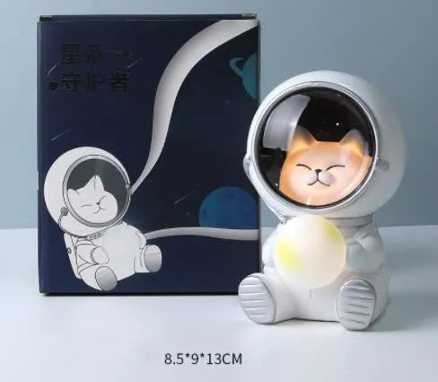 Starry sky animal night light in bear design with LED illumination and resin construction
