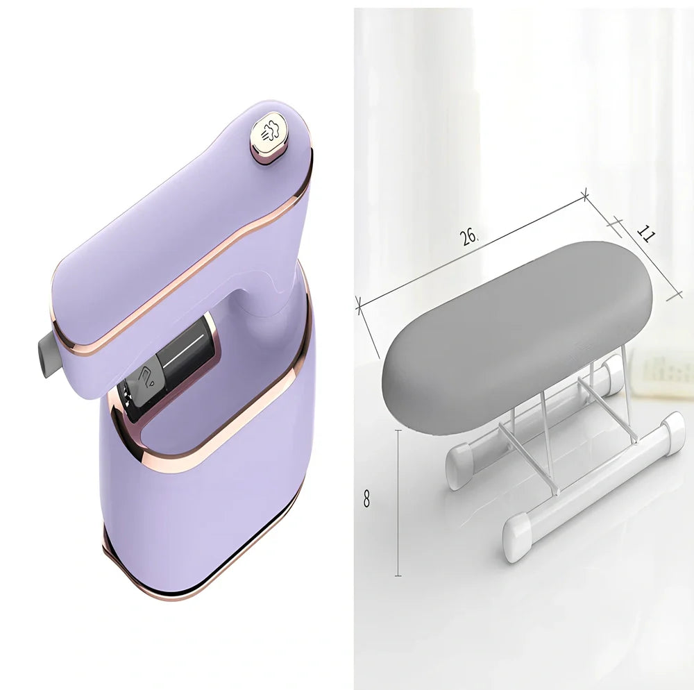 Home Fashion rotating steam hanging iron in light purple colour with mechanical controls and steam function