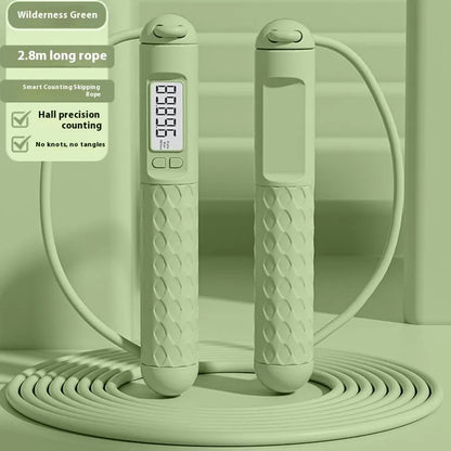 Fitness skipping rope with ball bearing mechanism and ABS plastic handles in adjustable 1.5m length