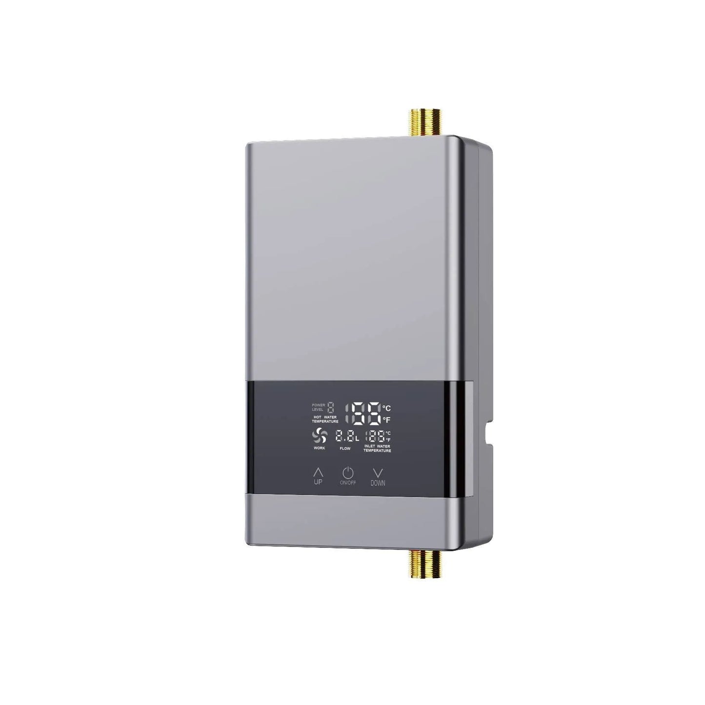 Household quick-heating water heater with LED touch screen and adjustable temperature settings