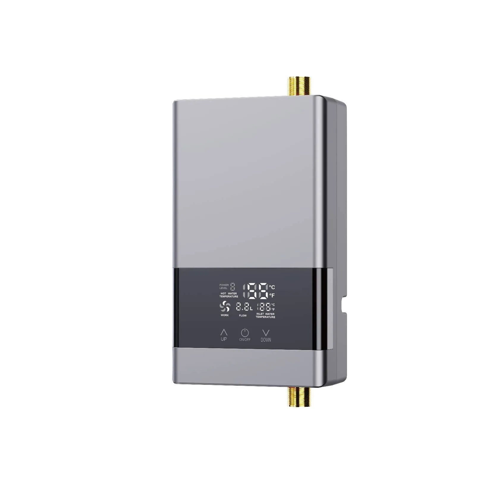 Household quick-heating water heater with LED touch screen and adjustable temperature settings