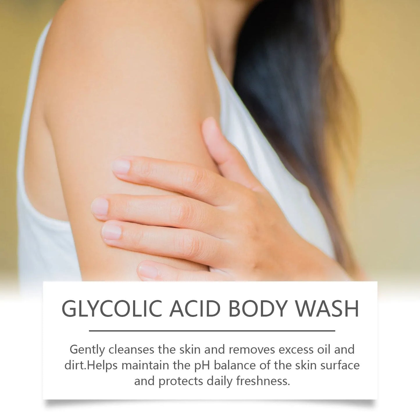 100ml bottle of retinol shower gel with glycolic acid and azelaic acid