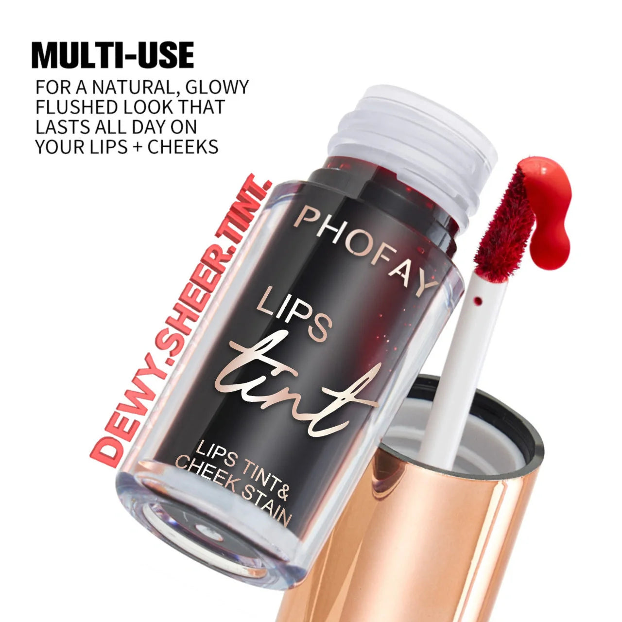 PHOFAY Lip Tint offering long-wearing, vibrant color for lips and cheeks