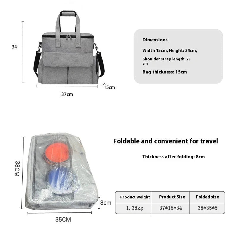 Gray Dog Travel Backpack Kit with removable divider and bonus training bag for pet adventures