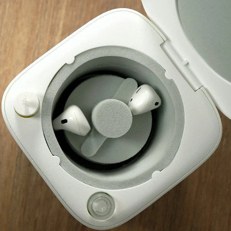 Automated Earbuds Cleaning Tool for AirPods: An innovative device that effortlessly removes dirt and debris from your wireless earbuds