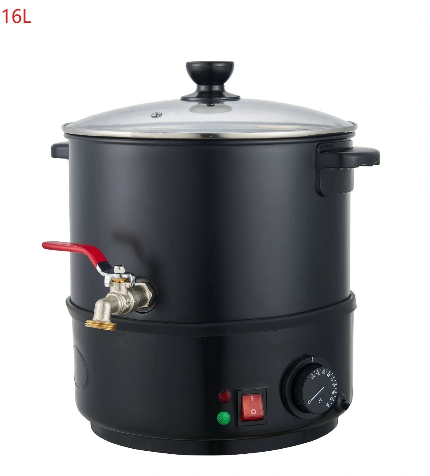 Black electric wax melting machine with food-grade certification and multiple capacity options from 6L to 20L
