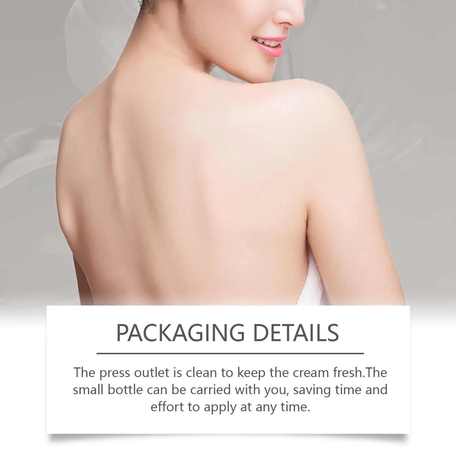 75g container of skin repair cream for neck treatment with bifidobacterium and mint extracts
