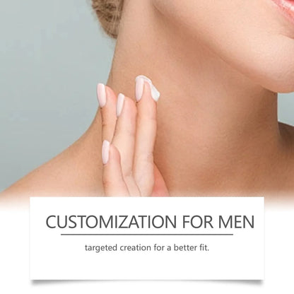50g container of men's neck cream gel with anti-ageing ingredients collagen and retinol.