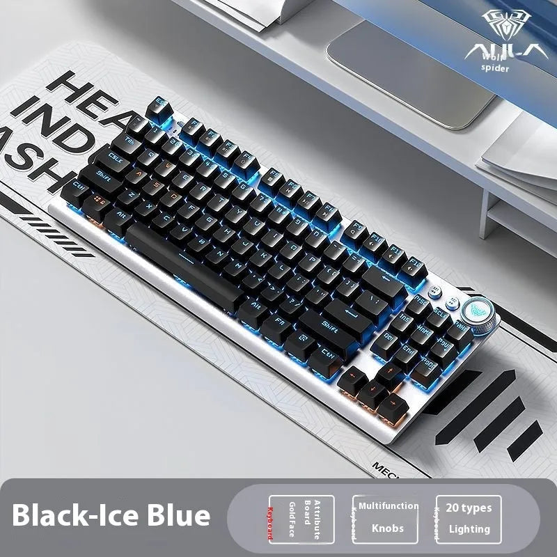 Tarantula wireless mechanical keyboard with side-engraved keycaps on a desk, showing compact 75% layout.