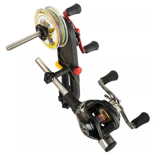 Black composite fiber multifunction fishing reel winder for easy spooling