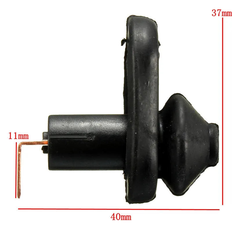 Black universal car interior door light switch with press-fit design for replacement installation
