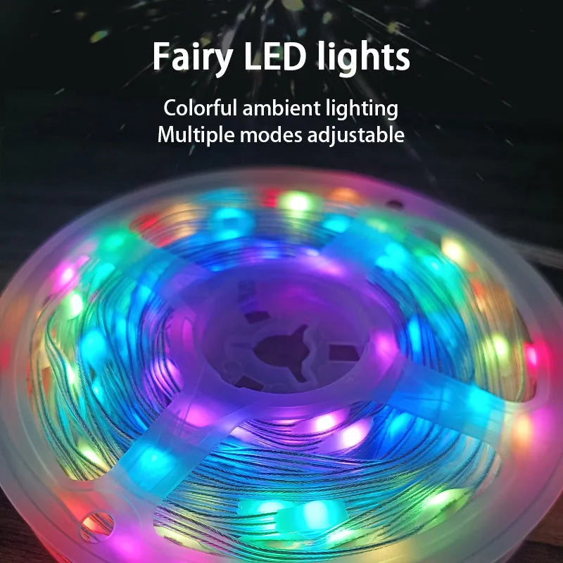 10-metre LED party light string with 100 multi-colour bulbs for indoor outdoor decoration