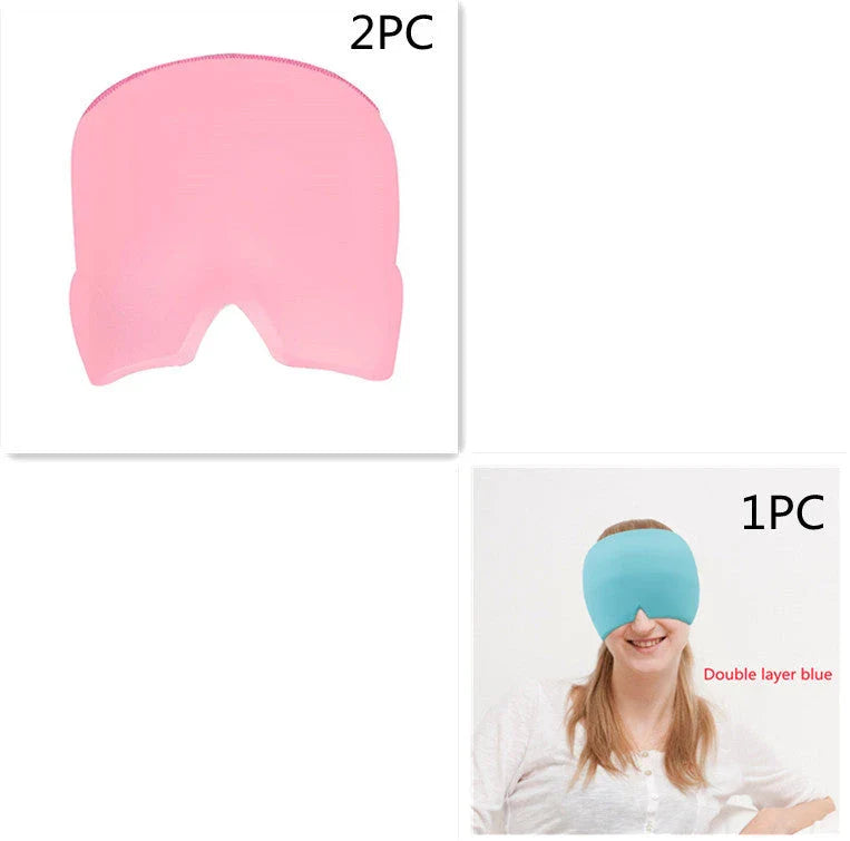 Soothing ice gel eye mask with elastic cloth design for headache and eye strain relief