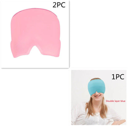 Soothing ice gel eye mask with elastic cloth design for headache and eye strain relief
