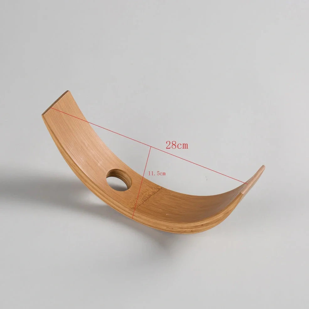 Natural bamboo wine bottle rack with modern simple design showing tool-free assembly