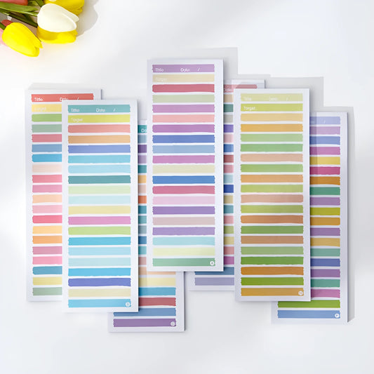 Cartoon notepad with plastic box and colourful striped or bear bunny designs