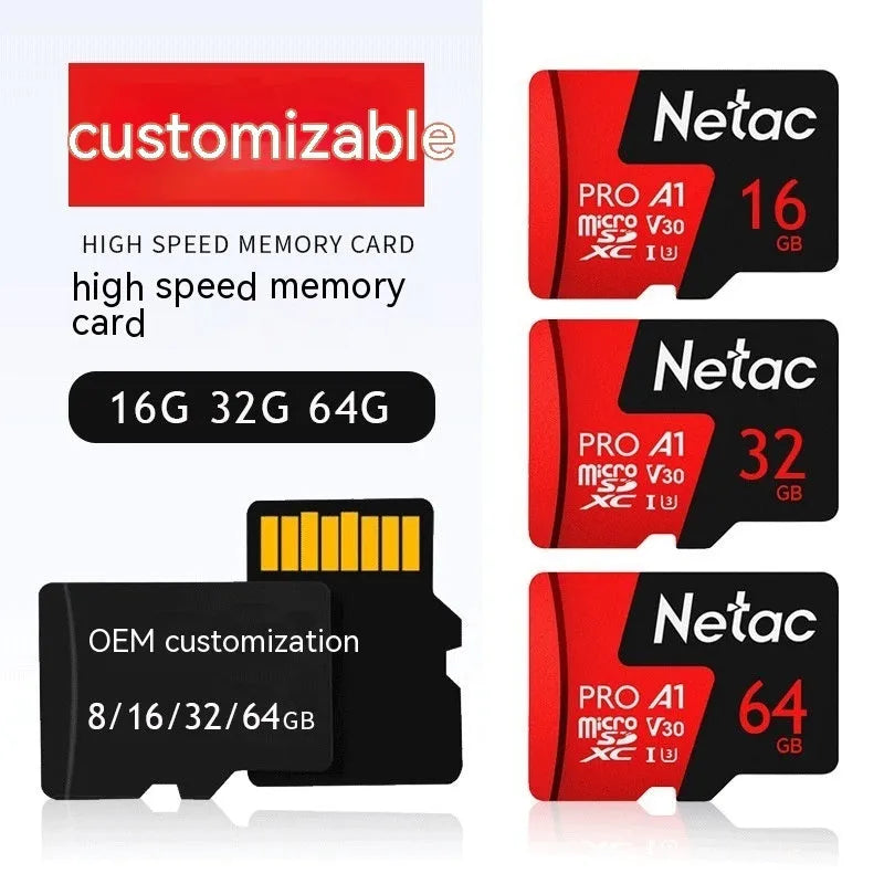 TF memory card for driving recorder and surveillance camera with capacity options up to 256GB