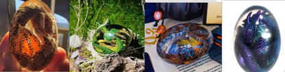 Lava Dragon Egg Desktop Decoration Dinosaur Egg Resin Crafts in various colors and styles
