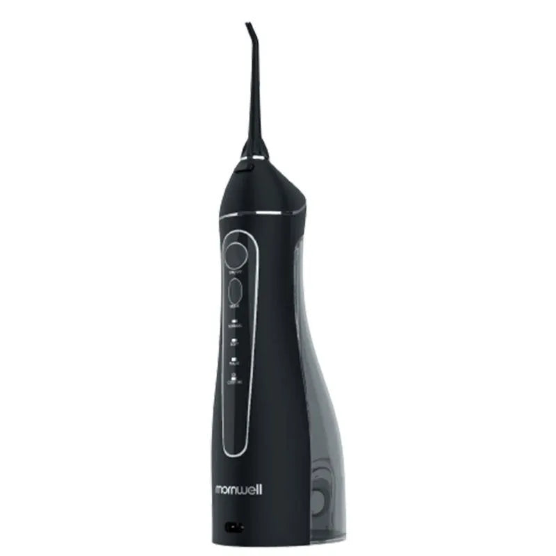 Black ProOral Mornwell portable oral irrigator water flosser with nozzle.