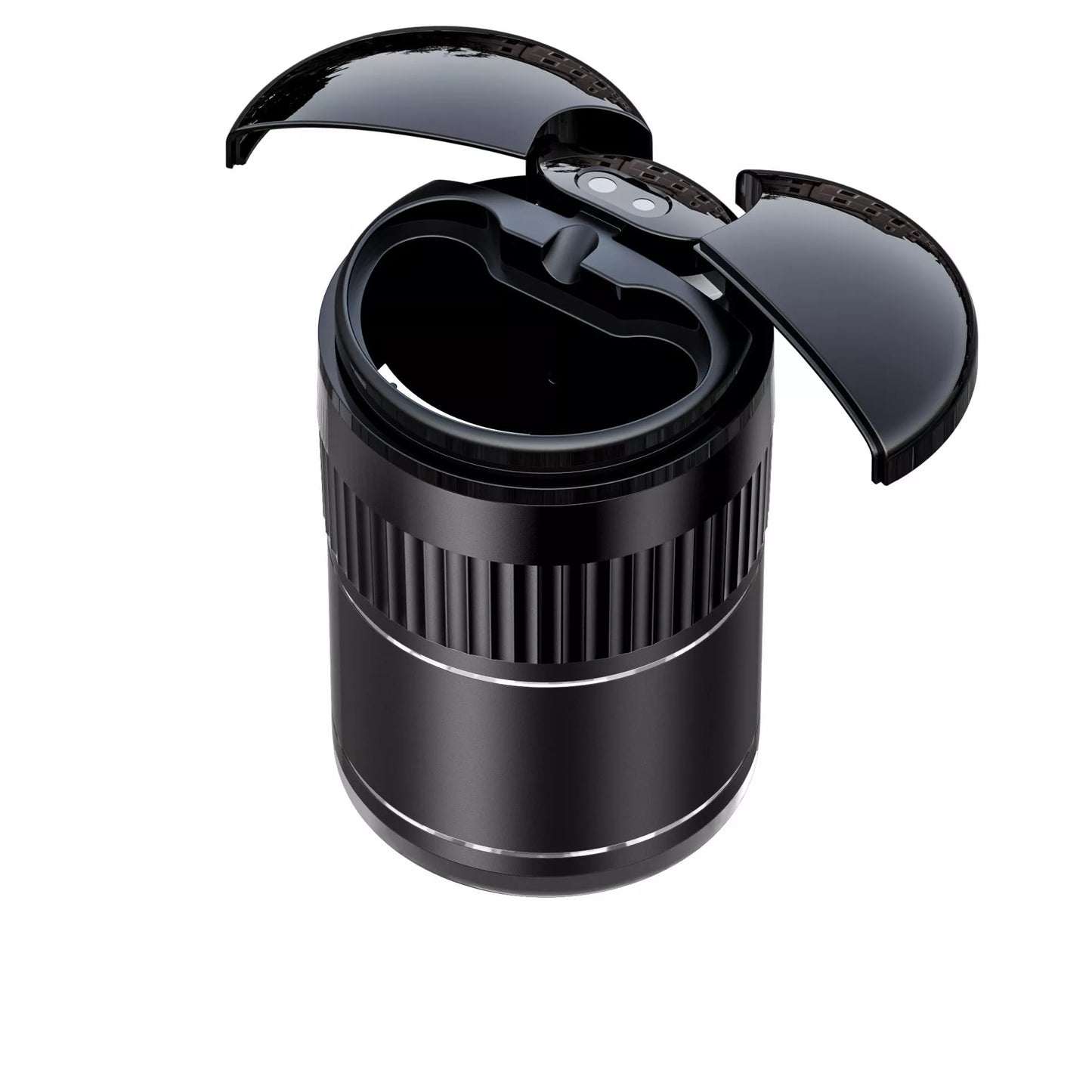 Smart car ashtray with lid and USB Type-C charging port