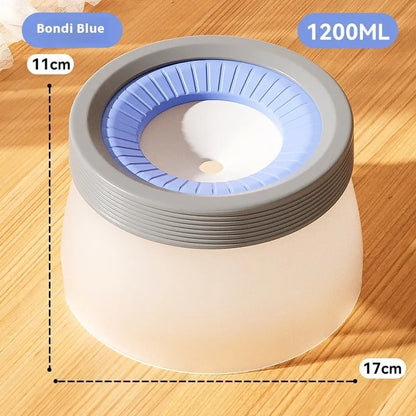 Suspended pet water bowl with non-wet mouth design for medium and small dogs and cats